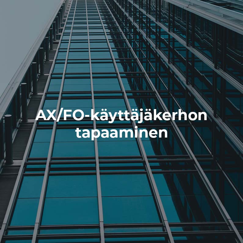 AX/FO-käyttä­jä­ker­hon tapaaminen